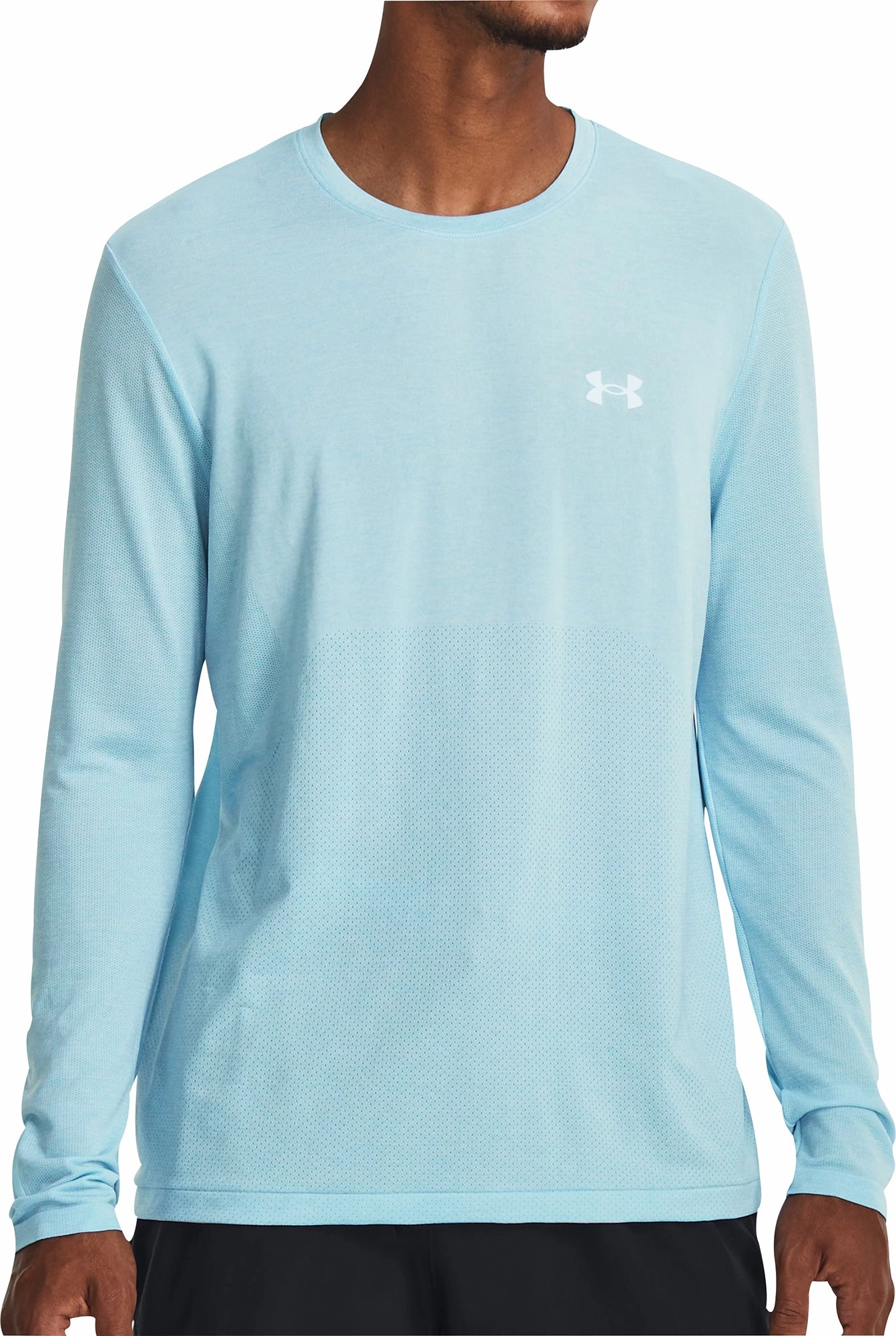 Under Armour Seamless Stride Long Sleeve Mens Running Top - Blue Charm Core
