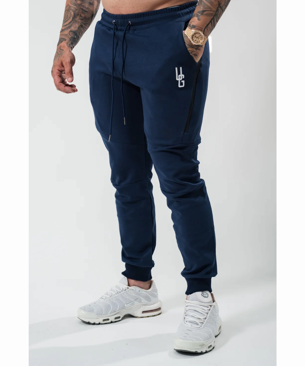 UNDRGROUND Tapered Trackies (Washed Navy) Stretch Ease Urban Chic