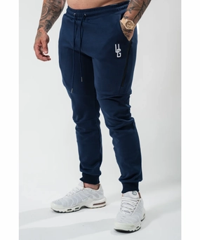 UNDRGROUND Tapered Trackies (Washed Navy) Stretch Ease Urban Chic