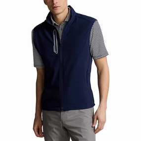 RLX Ralph Lauren Panelled Stretch Terry Golf Vest  - French Navy Indoor profit