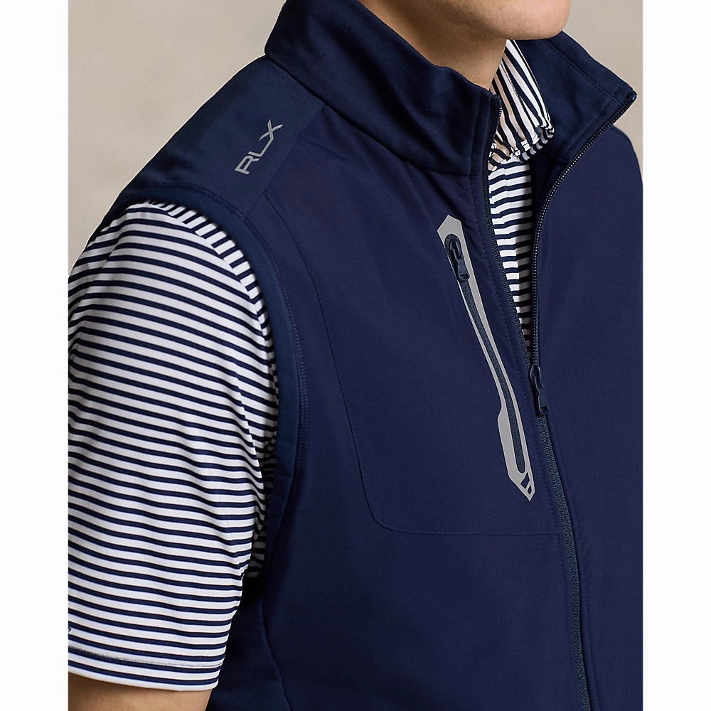 Multi Functional RLX Ralph Lauren Panelled Stretch Terry Golf Vest  - French Navy