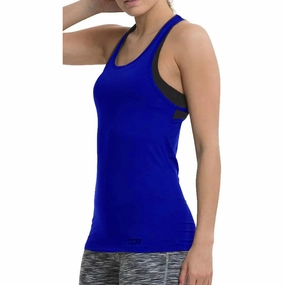 Multi Pocket Design diverse TCA Tech Racerback Womens Running Vest Tank Top - Blue