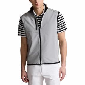 Ventilated Back RLX Ralph Lauren Panelled Stretch Terry Vest  - Andover Heather