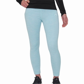 thinsulate Labeling More Mile Heather Girls Long Running Tights - Blue