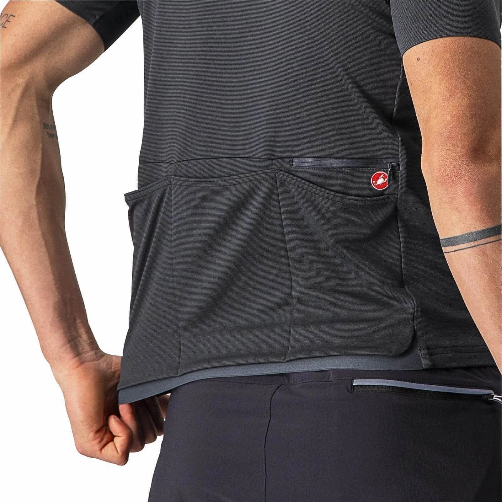 Multi Functional Castelli Unlimited Allroad Short Sleeve Mens Cycling Jersey - Grey