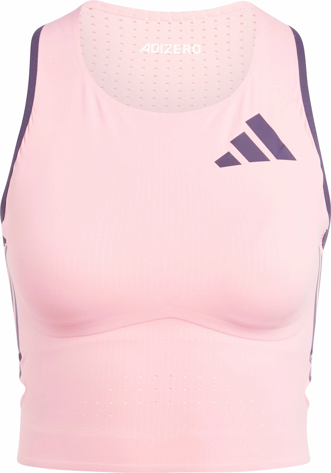 barrier adidas Adizero Promo Womens Running Crop Top - Pink