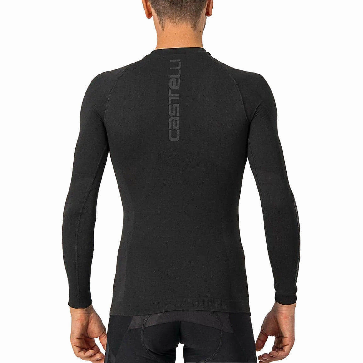 Ozone Wash Technology Castelli Core Seamless Long Sleeve Mens Cycling Base Layer - Black