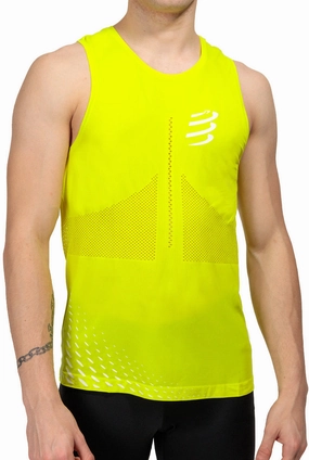multi - color popular in coastal areas Compressport Pro Racing Mens Running Vest - Yellow
