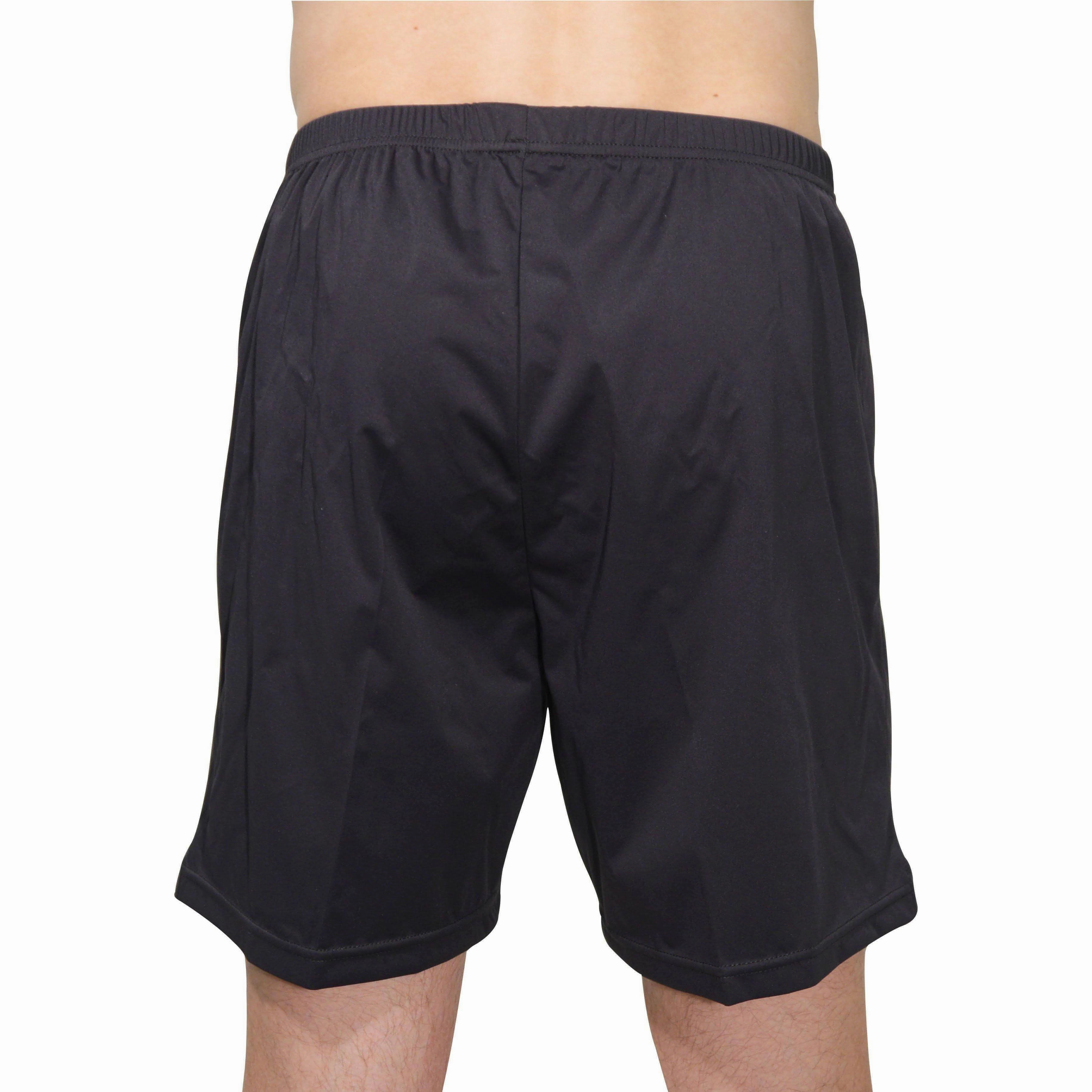 Flexible Ribbed Cuffs Sport Activewear More Mile Weather Proof Mens Running Shorts - Black
