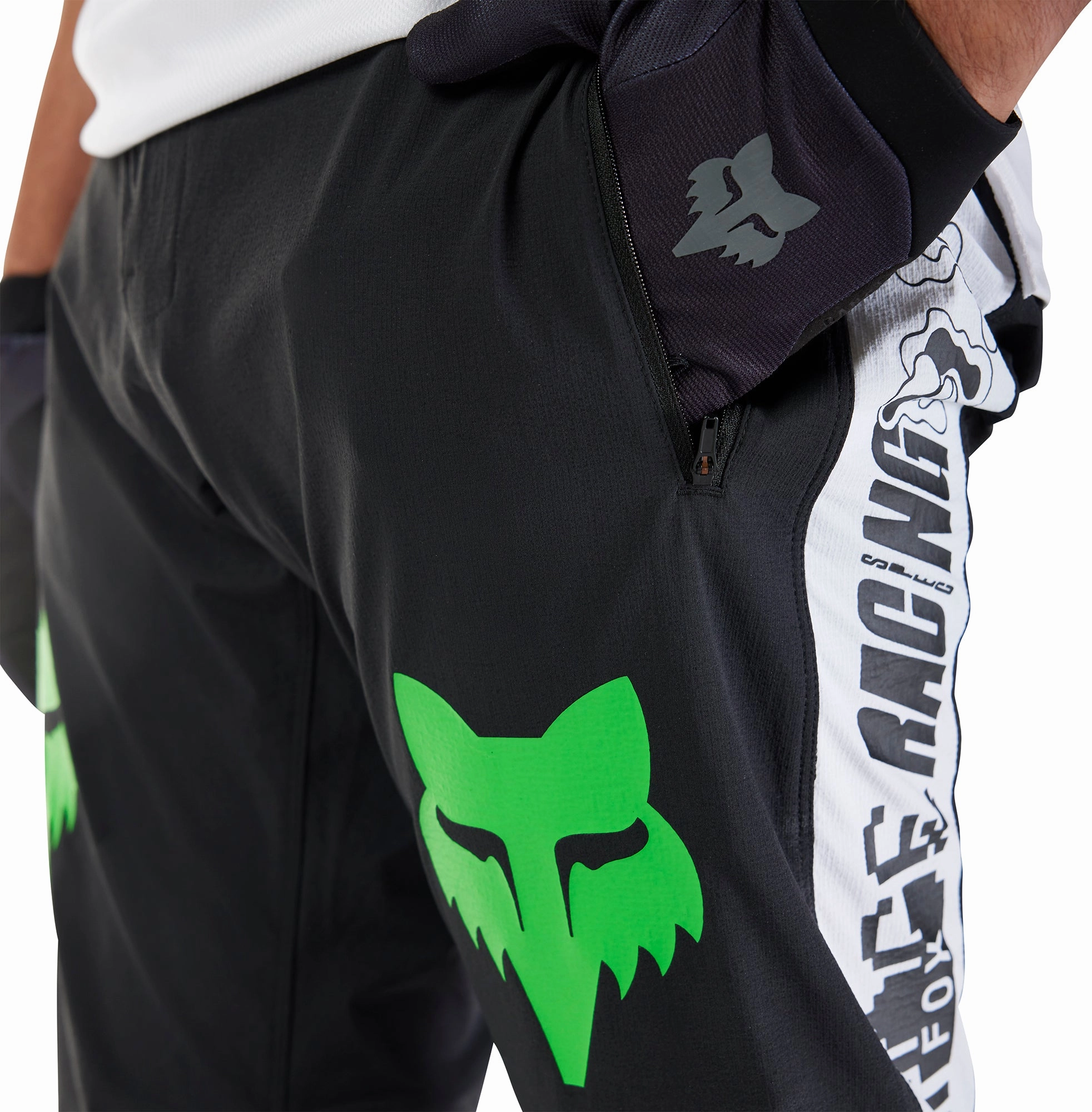 Fox Ranger Grid Mens Cycling Trousers - Black Soft Touch