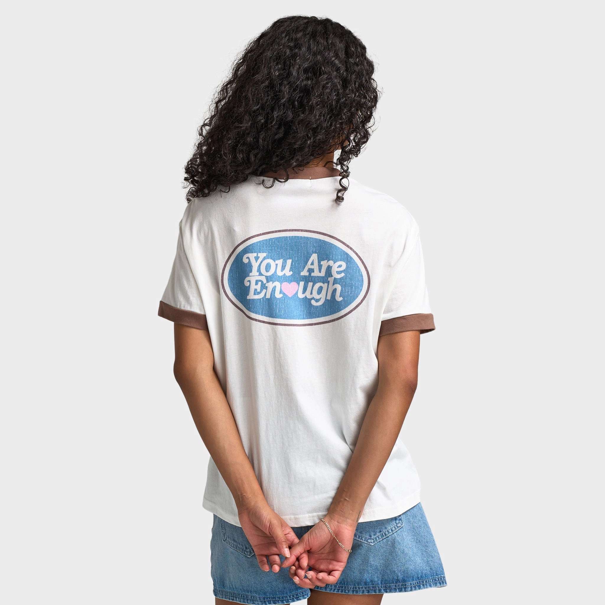 Mayfair Women's You Are Enough Fitted tee / White homecoming
