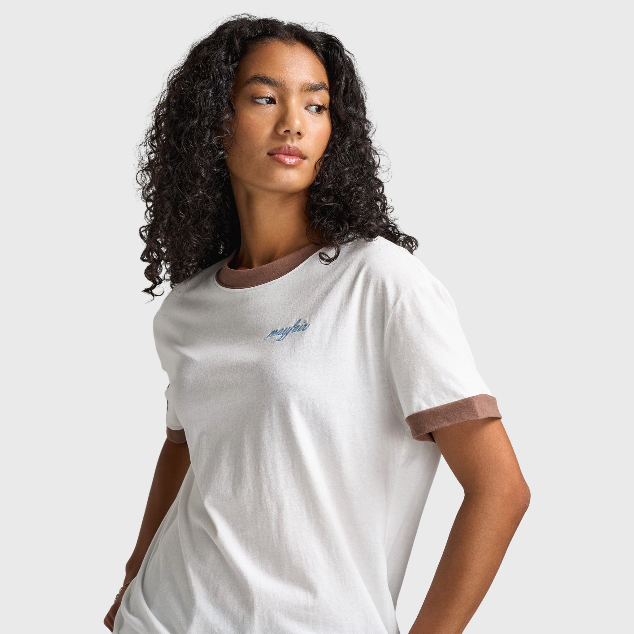 Camping practicality Layered Comfort Mayfair Women's You Are Enough Fitted tee / White