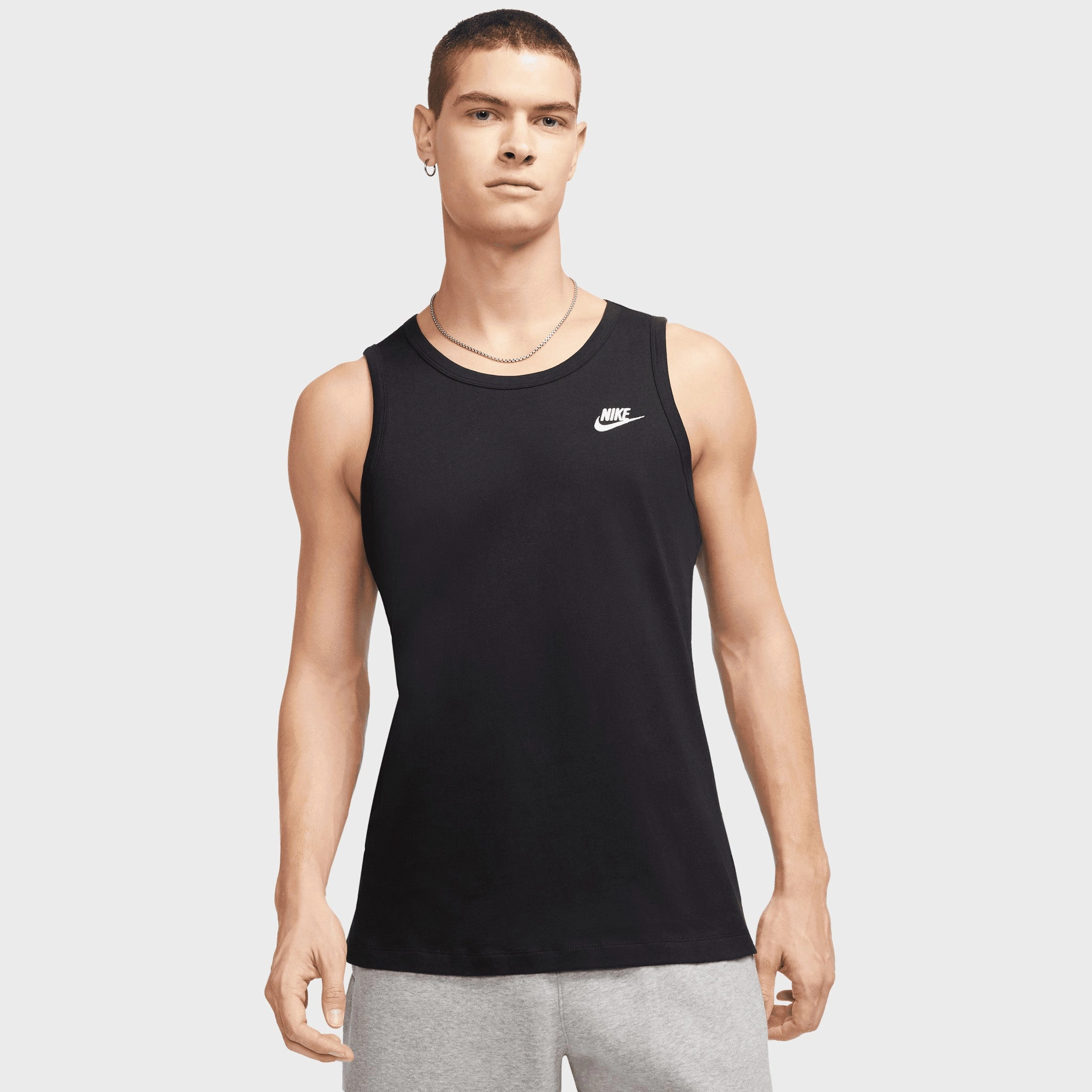 Nike Sportswear Club Tank Black / White Seam Free Technology steel made