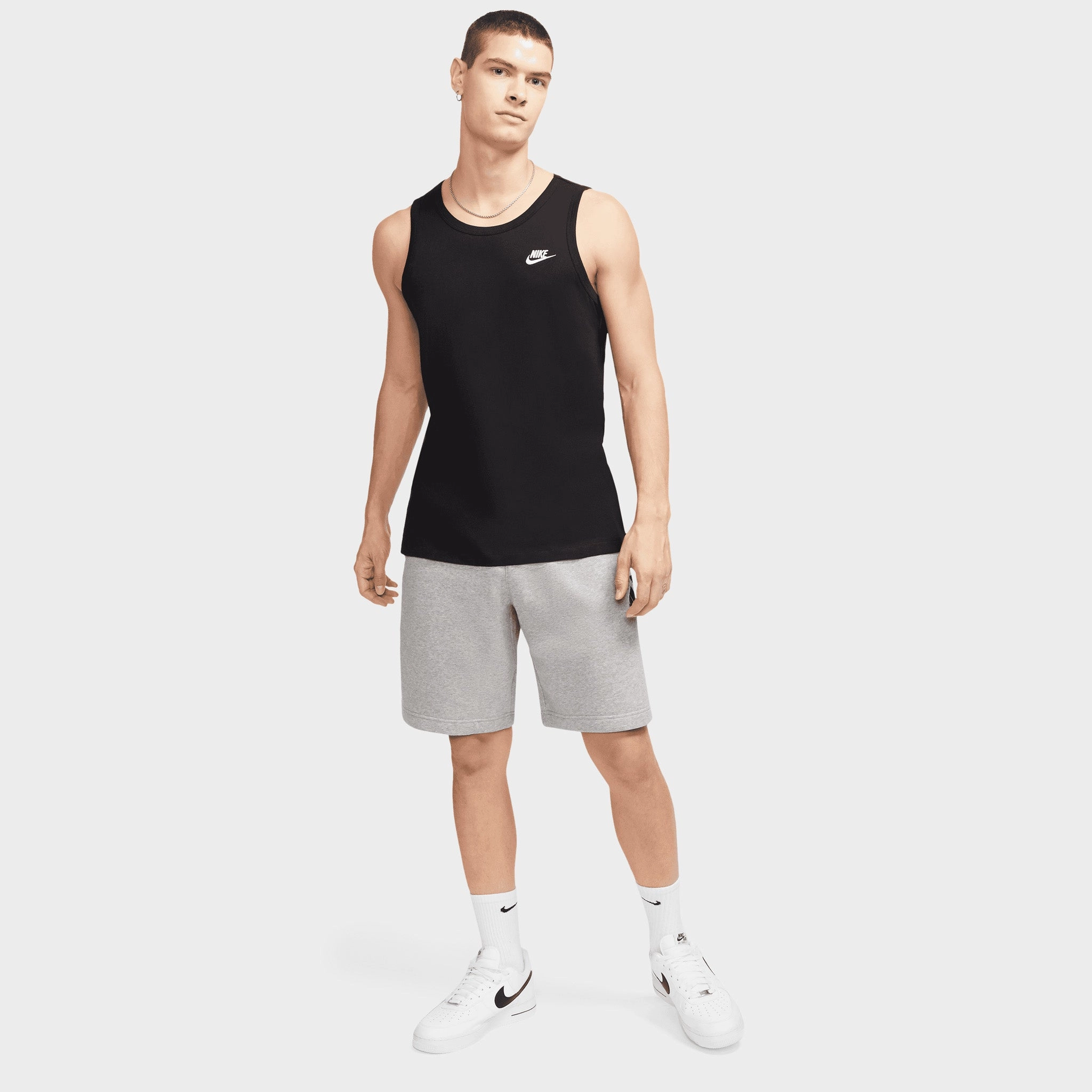 Nike Sportswear Club Tank Black / White Breathable Material