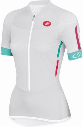 Castelli Climbers Short Sleeve Womens Cycling Jersey - White finish