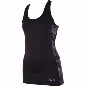 Sporty Design Functional accessories TCA Camo Print Womens Running Vest Tank Top - Black