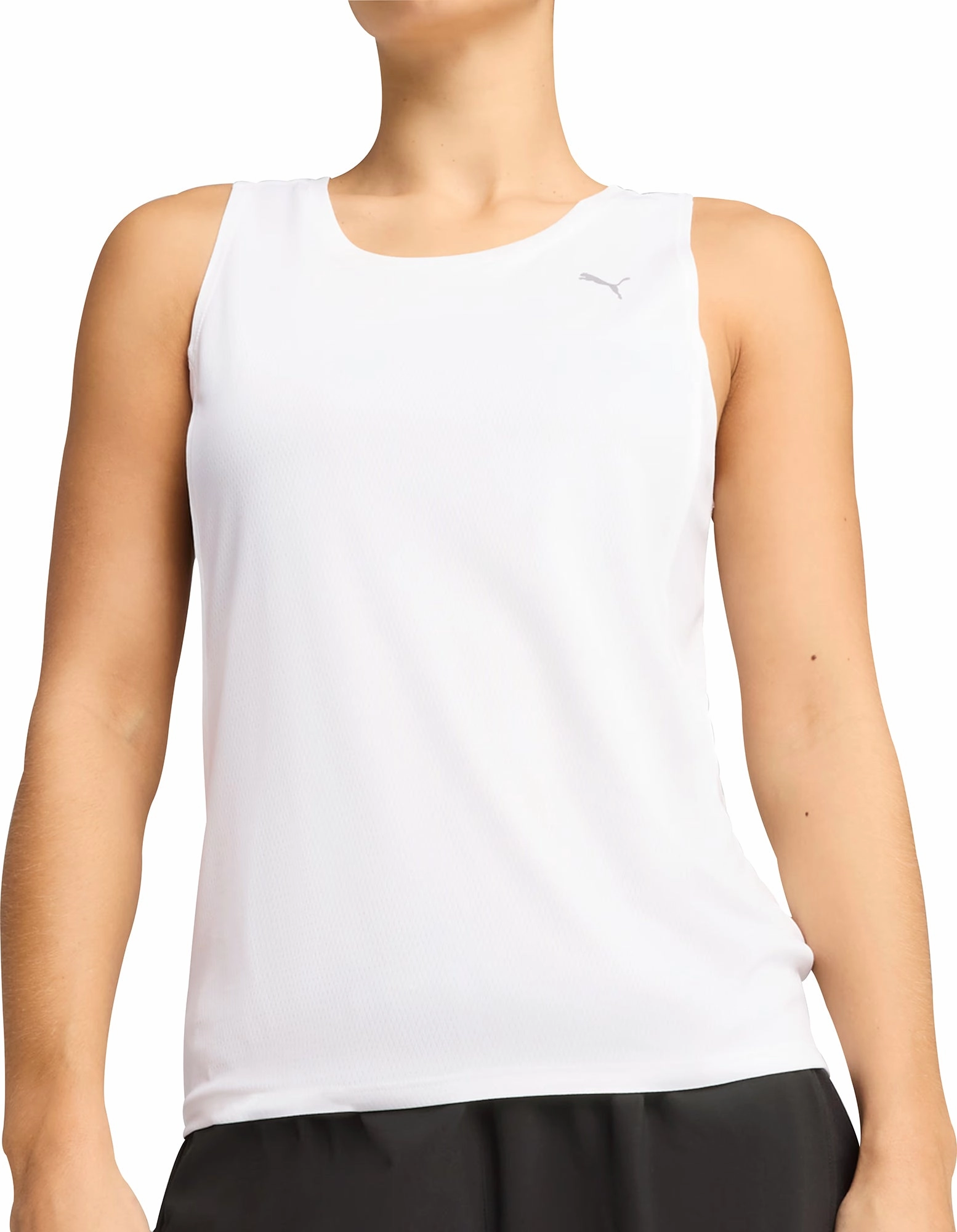 Puma Velocity Womens Running Vest Tank Top - White non-hooded