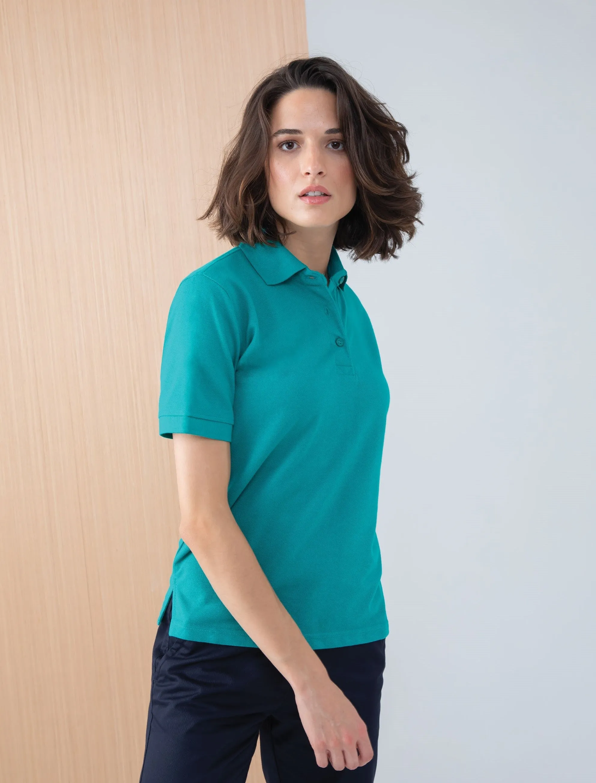 Ladies 65/35 Polo Shirt | BLACK AntiPilling Fabric