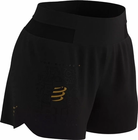 Compressport Performance Womens Running Shorts - Black Easy Comfort Fit Wrinkle resistant fabric