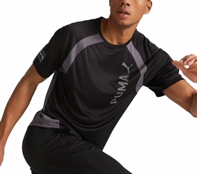 Puma Fit Ultrabreathe Short Sleeve Mens Training Top - Black Luxury Core