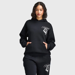 windproof Hoodrich Women's Oversized Hoodie Black / Silver Rhinestone