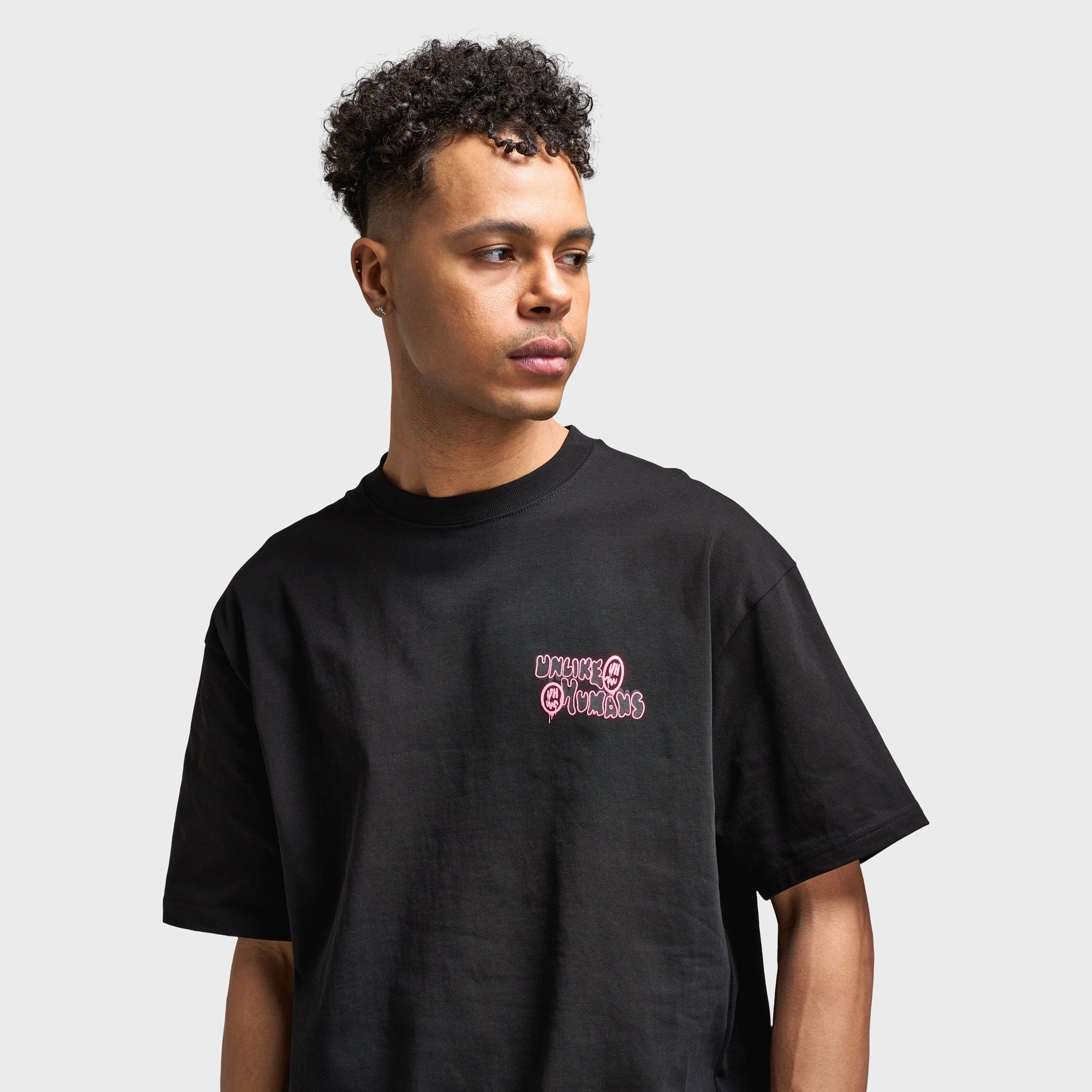 Unlike Humans Hindsight Graphic T-shirt / Black EcoFriendly Dye