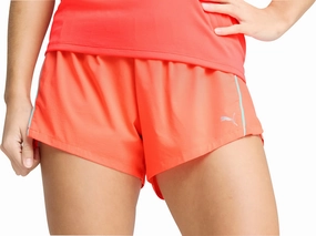 UPF Protection Puma Velocity 3 Inch Womens Running Shorts - Red