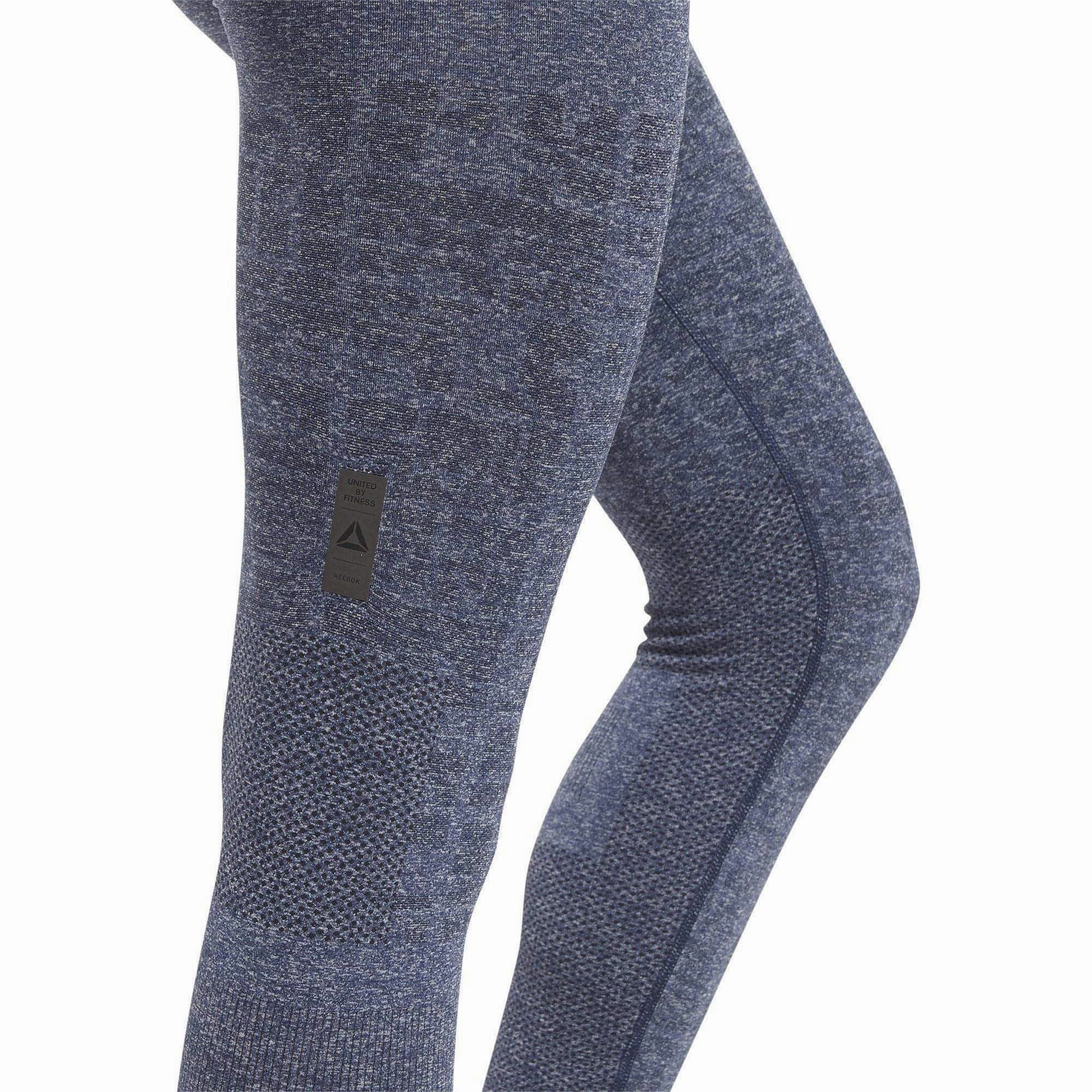 Reebok United By Fitness MYOKNIT Seamless Womens 7/8 Training Tights - Navy Casual-style