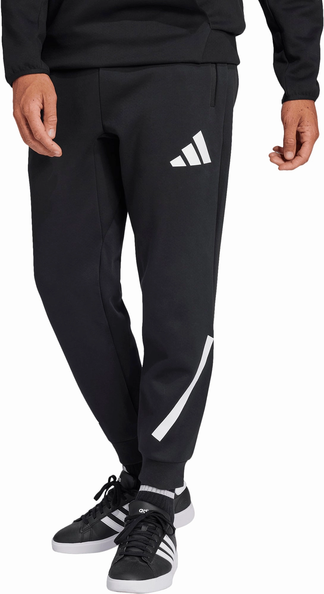 adidas Z.N.E Mens Training Trackpants - Black SoftTouch Model Edge