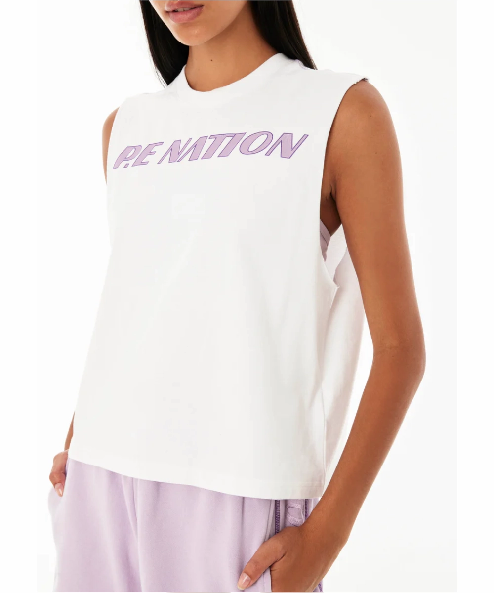 P.E Nation Double Jump Tank (Optic White) Durable Construction
