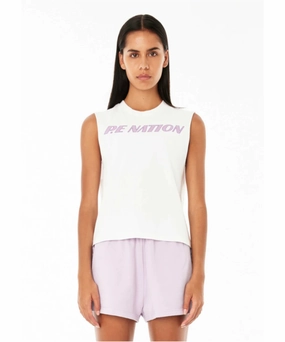 P.E Nation Double Jump Tank (Optic White) Eco Wear