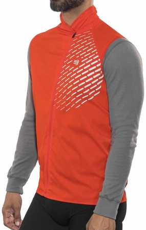 Suitable for team sports window - shopping Compressport Hurricane V2 Mens Running Gilet - Red
