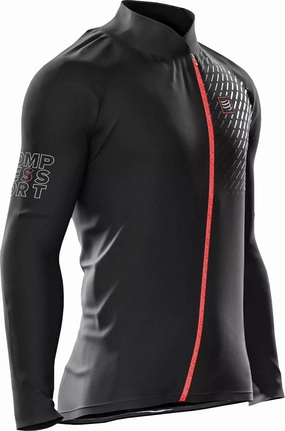 Quick Dry Tech Casual Style Compressport Hurricane V2 Mens Running Jacket - Black