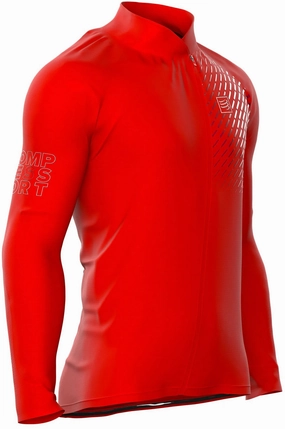 Compressport Hurricane V2 Mens Running Jacket - Red Improve Street Style