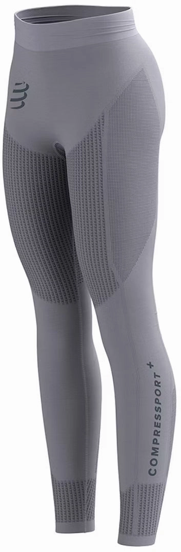 Compressport On/Off Base Layer Womens Long Running Tights - Grey Unisex-choice-attribute-feature Vintage Style