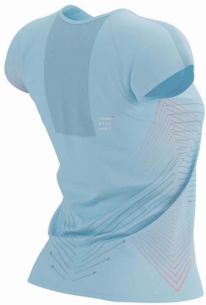 Compressport Performance Short Sleeve Womens Running Top - Blue Weekend Comfort Style in demand