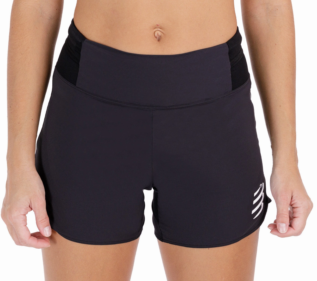 beach volleyball gear Compressport Performance Womens Running Shorts - Black