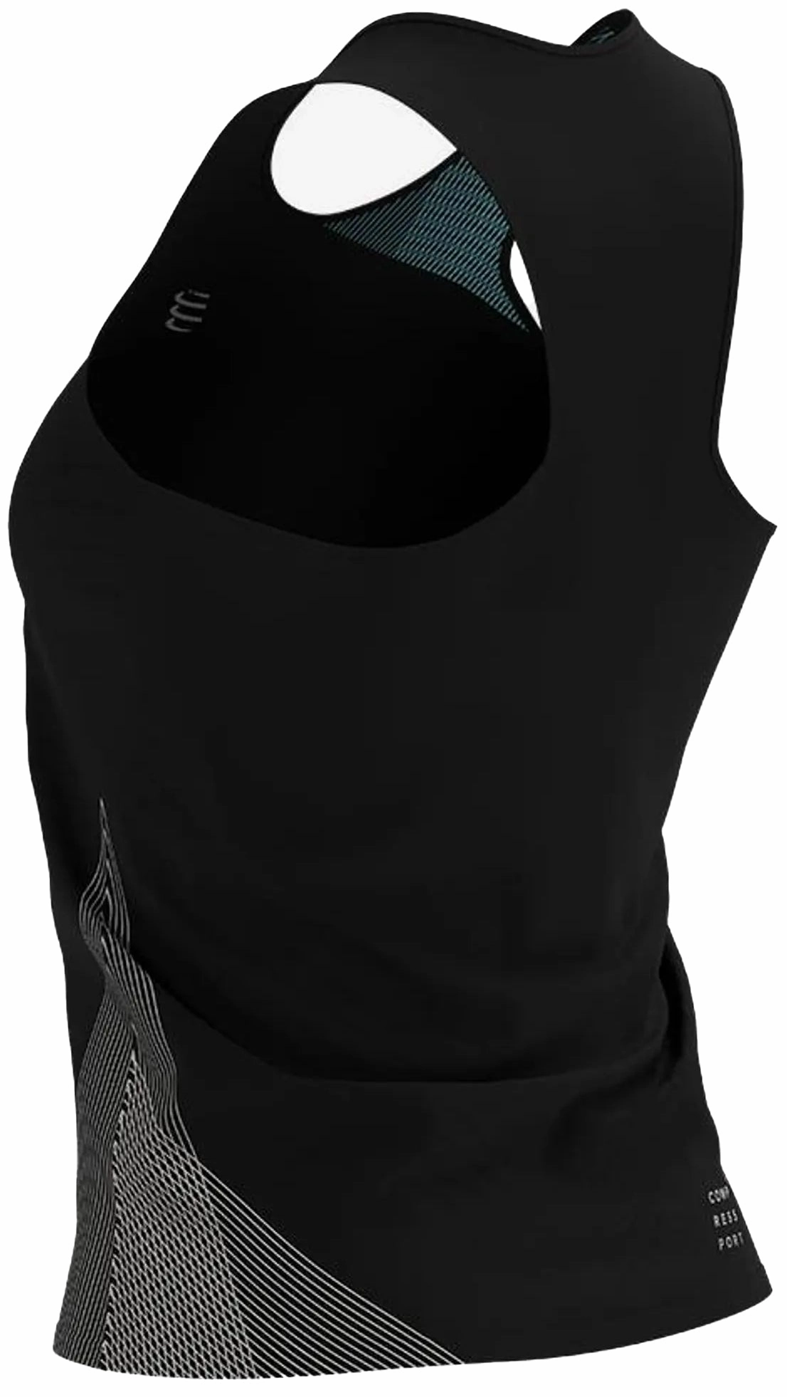 iron free Compressport Performance Womens Running Vest Tank Top - Black
