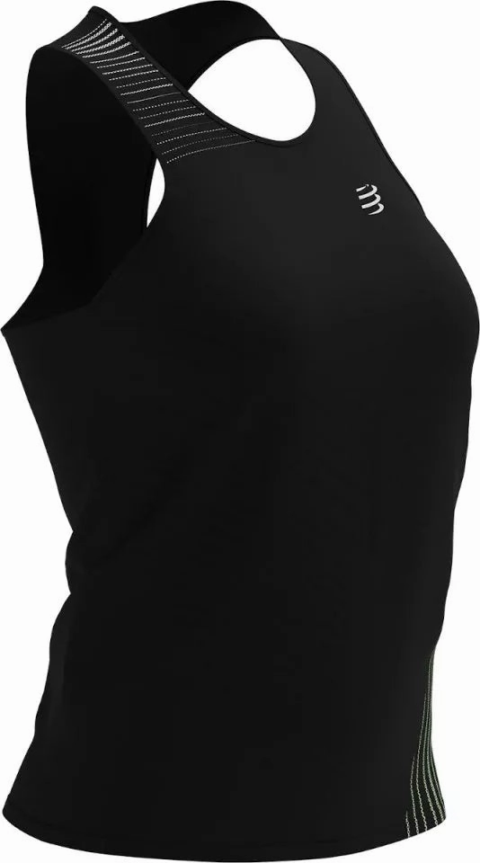 Hypoallergenic Lining Compressport Performance Womens Running Vest Tank Top - Black
