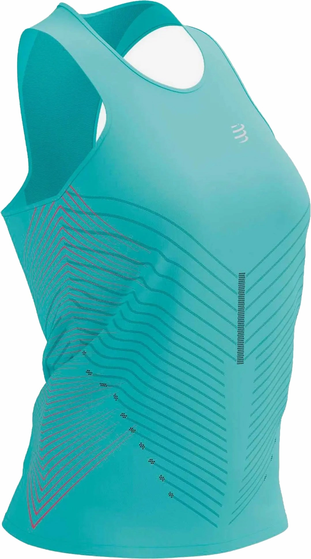 Compressport Performance Womens Running Vest Tank Top - Green New Yorker