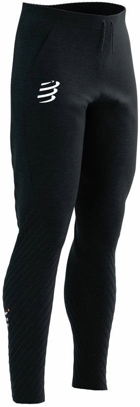 WrinkleResistantFabric Compressport Seamless Mens Training Pants - Black