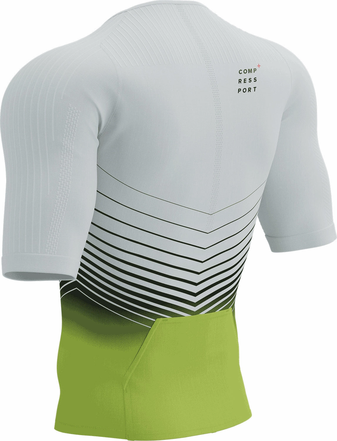 Synthetic dedication Compressport Tri Postural Aero Short Sleeve Mens Cycling Jersey - White