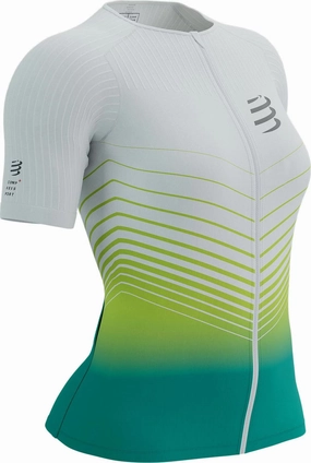Modal Compressport Tri Postural Aero Short Sleeve Womens Cycling Jersey - White