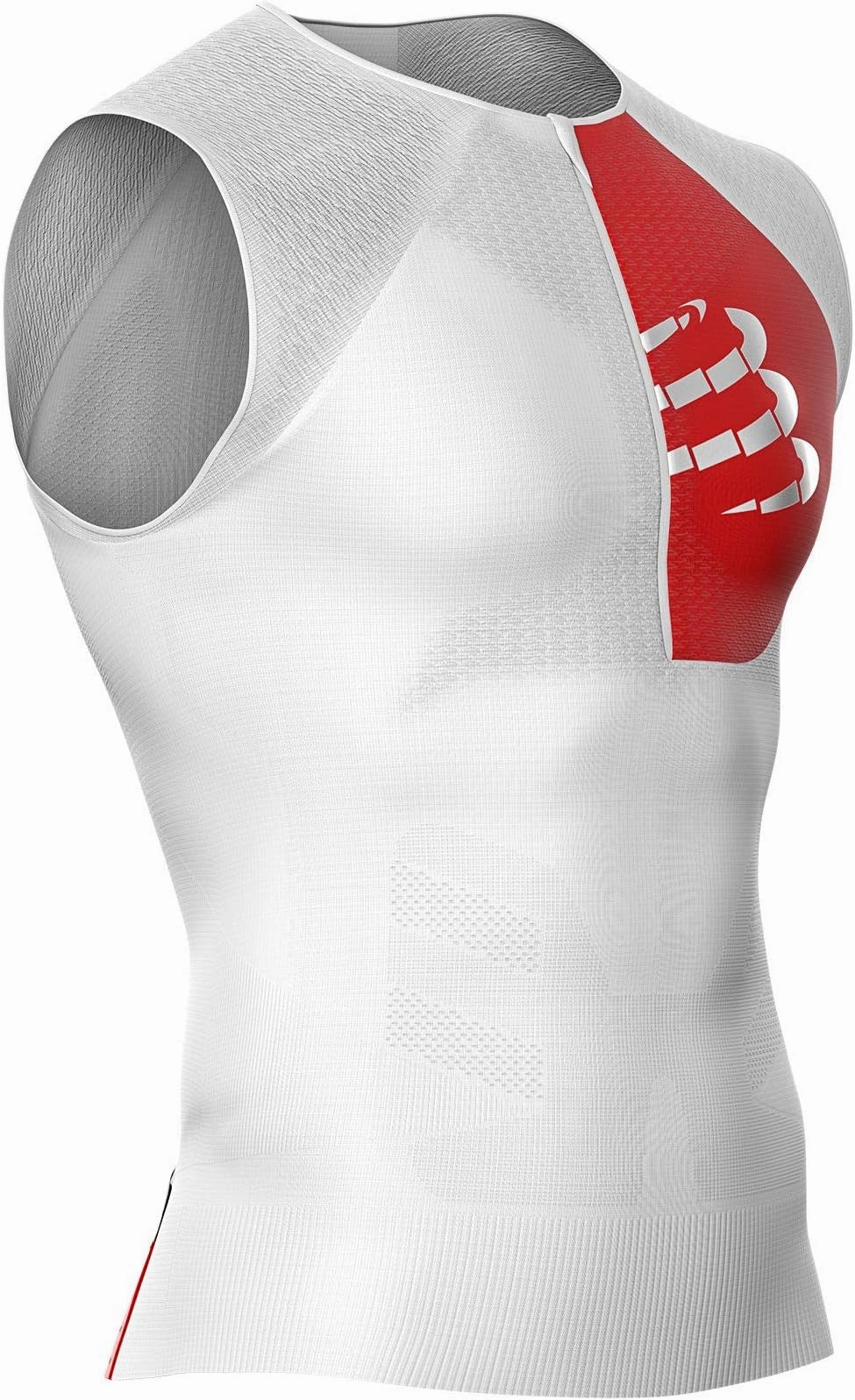 Compressport Tri Postural Mens Running Vest - White VentedPaneling