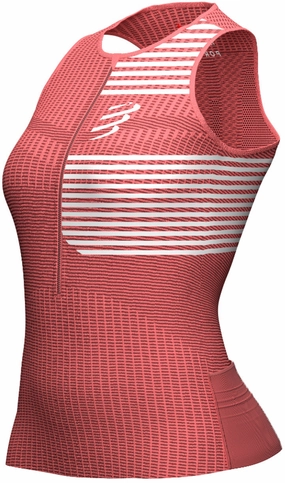 Compressport Tri Postural Womens Cycling Vest Tank Top - Pink multicultural