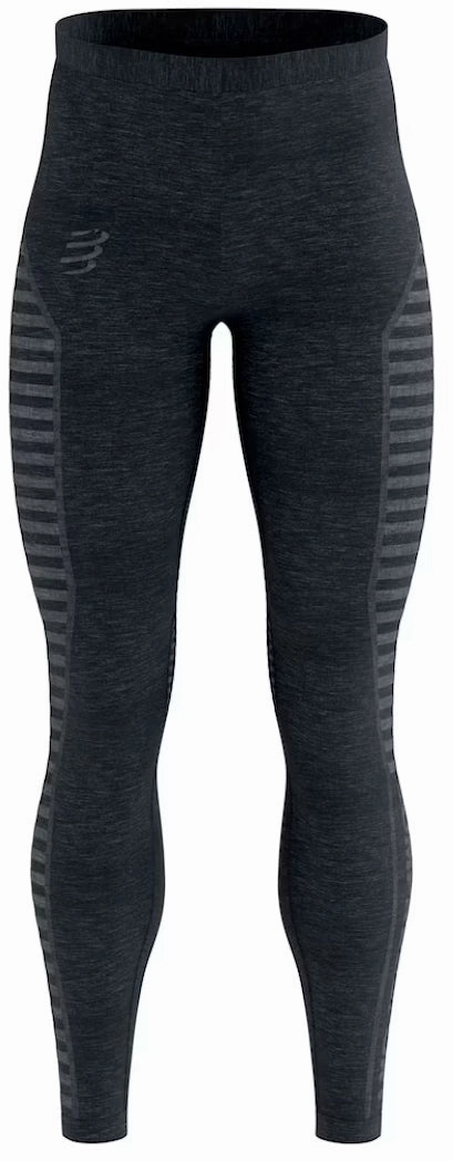 Compressport Winter Mens Long Running Tights - Black Night-out-attire-quality