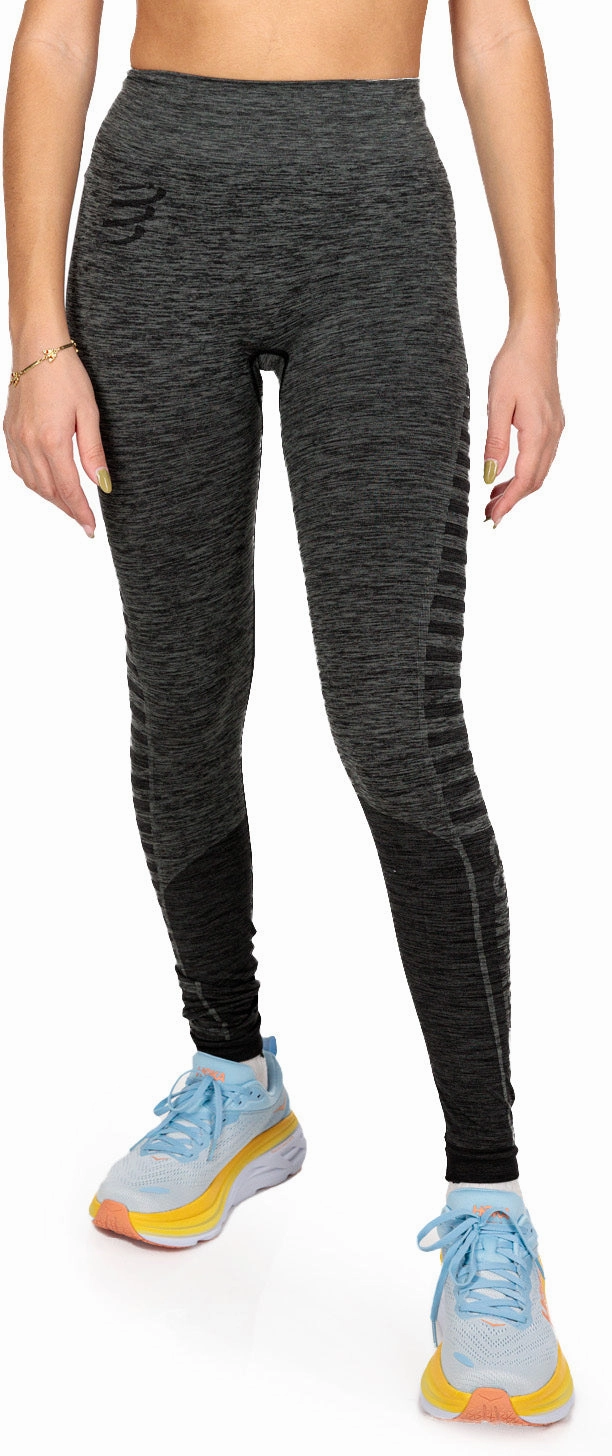 Modern Outerwear Compressport Winter Womens Long Running Tights - Black