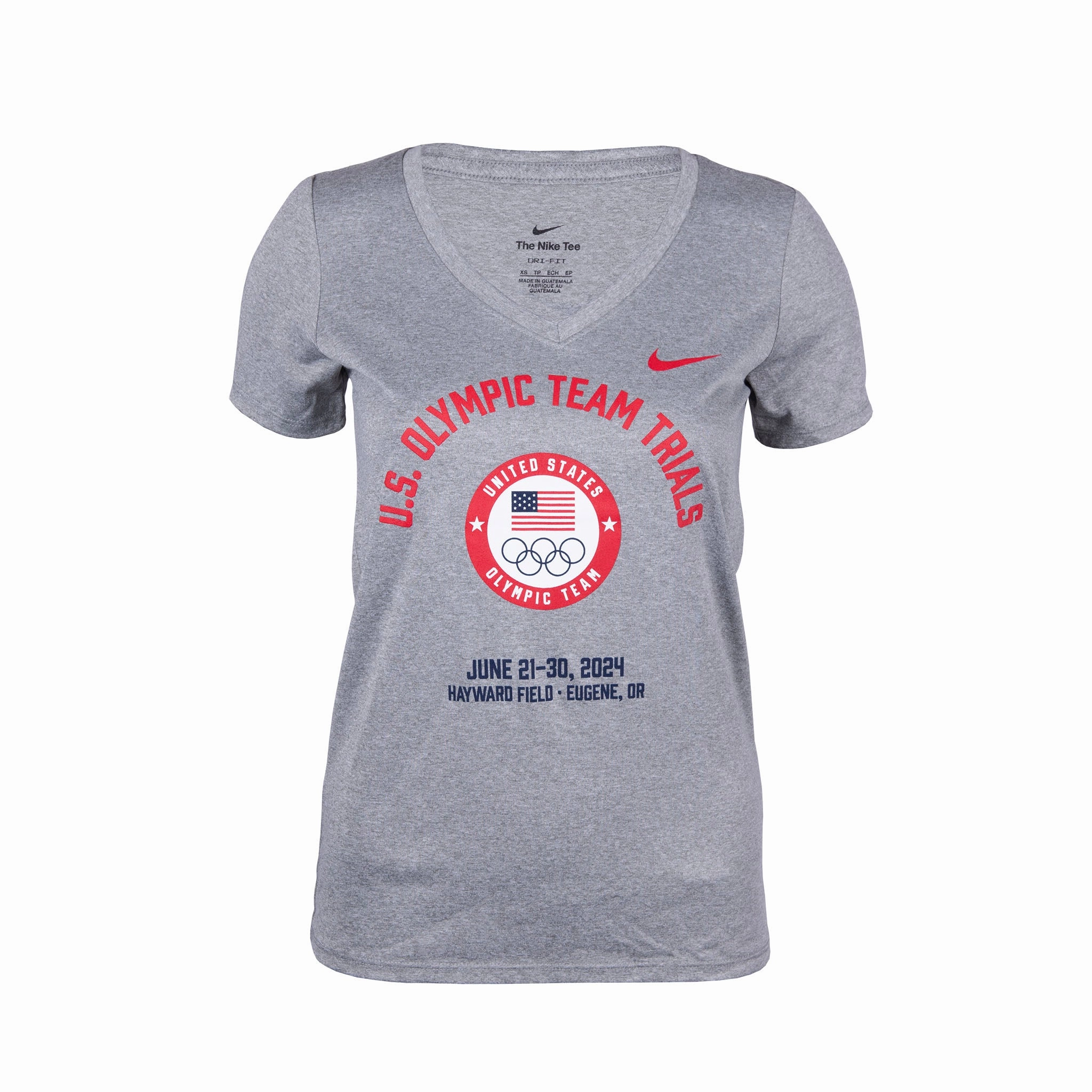 Nike USATF Women's 2024 U.S. Olympic Team Trials Legend T-Shirt Comfortable Design Distressed Texture