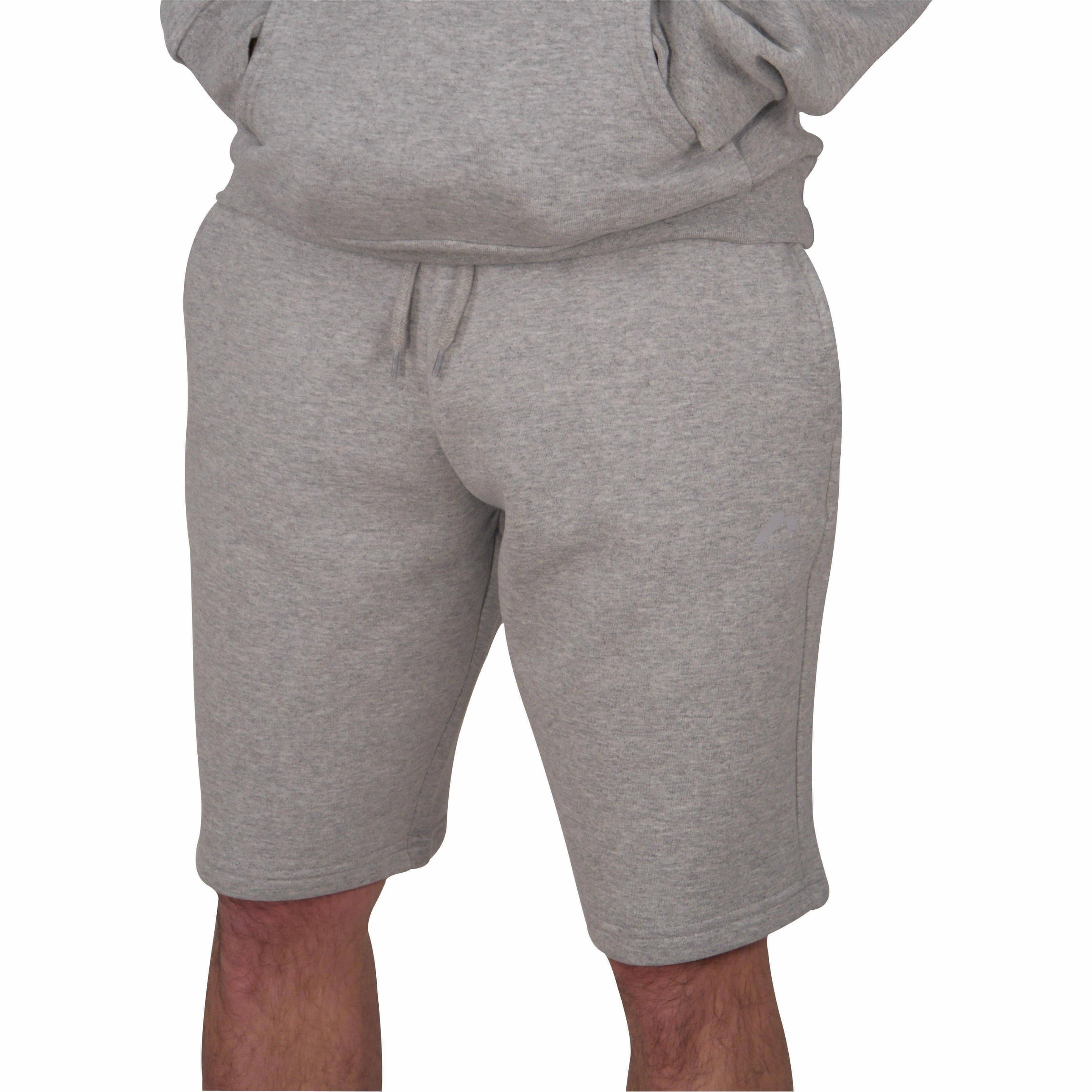 More Mile Vibe Fleece Mens Sweat Shorts - Grey mesh ventilation