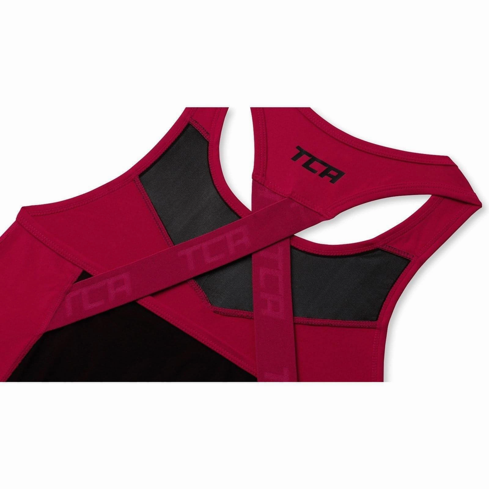TCA MeshLuxe Womens Running Vest - Pink martial arts practicality